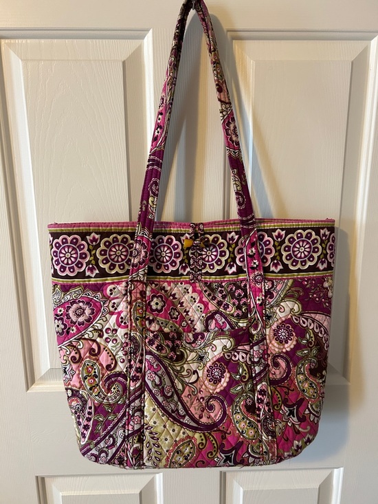 Vera Bradley Handbags - Vera Bradley Quilted Paisley Floral Tote - Pink & Purple